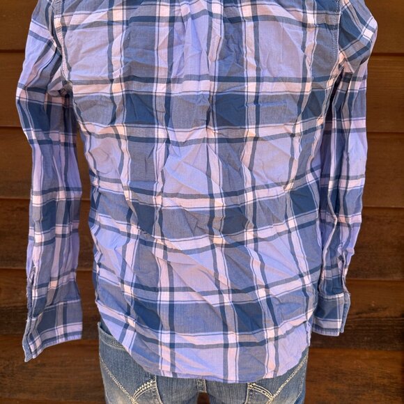 St John Purple Plaid Button Down Shirt Size S - Picture 8 of 8